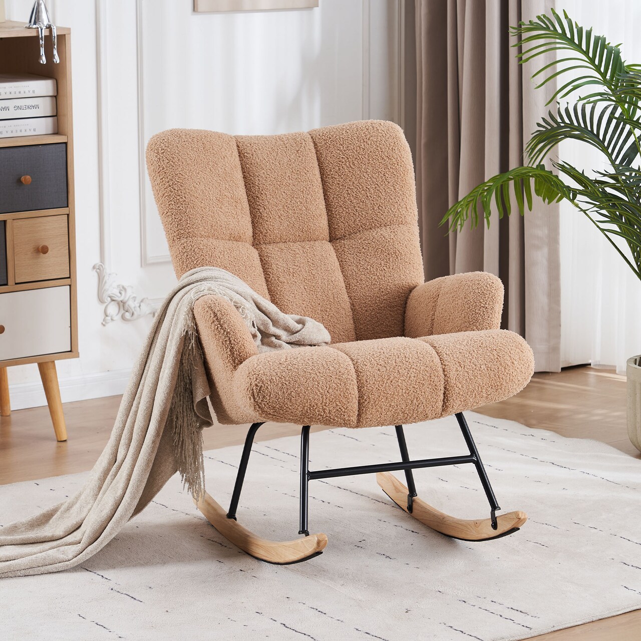 Plush top glider rocker